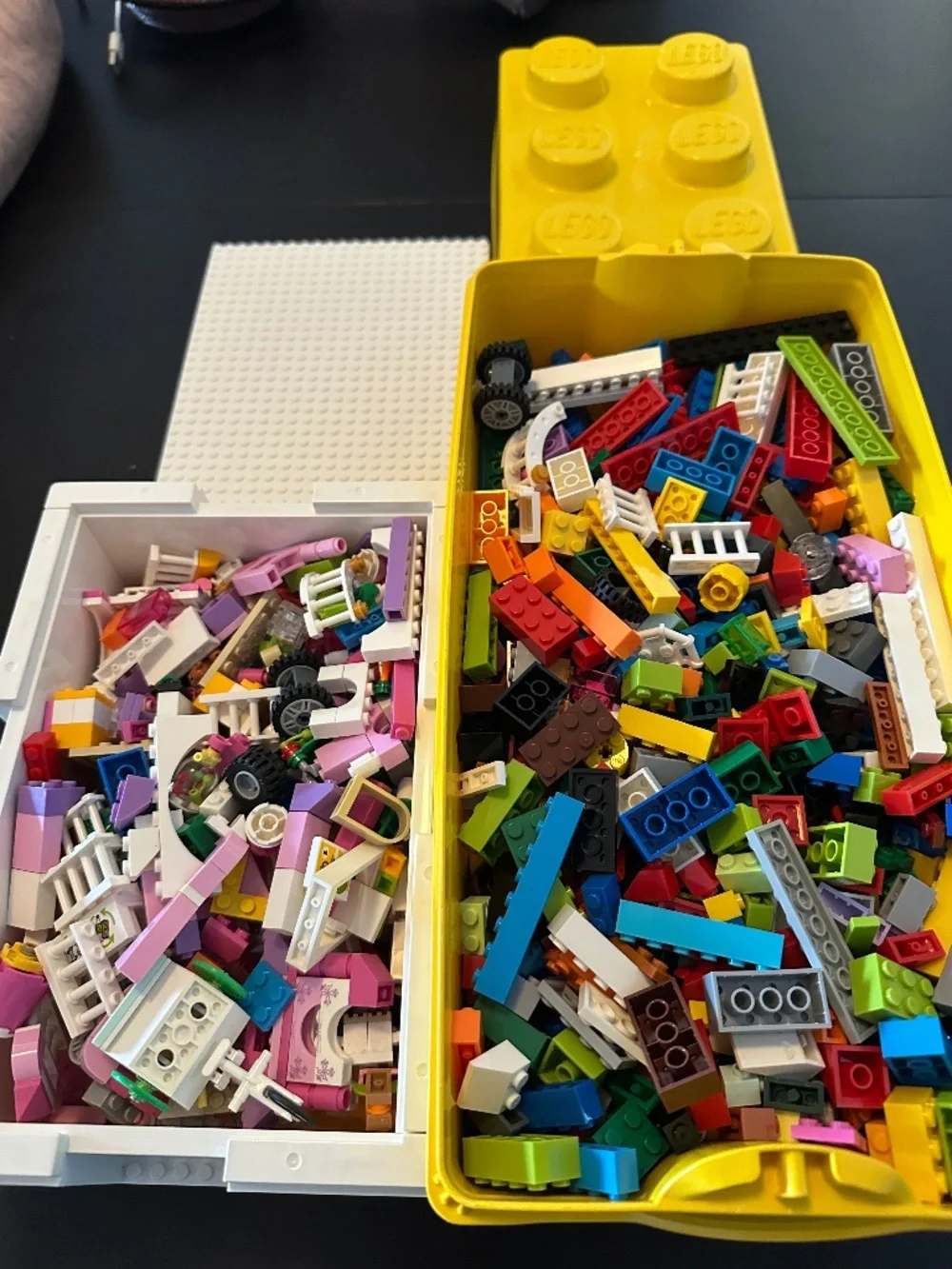 5 lb+ Huge Mixed LEGO Lot 2 Storage Boxes Thousands of Bricks Friends Pieces